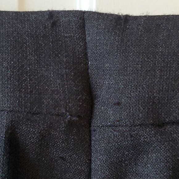 MAX MARA GRAY WOOL PANTS ALTERED SMALL CAREER STRAIGHT LEG - Picture 5 of 10